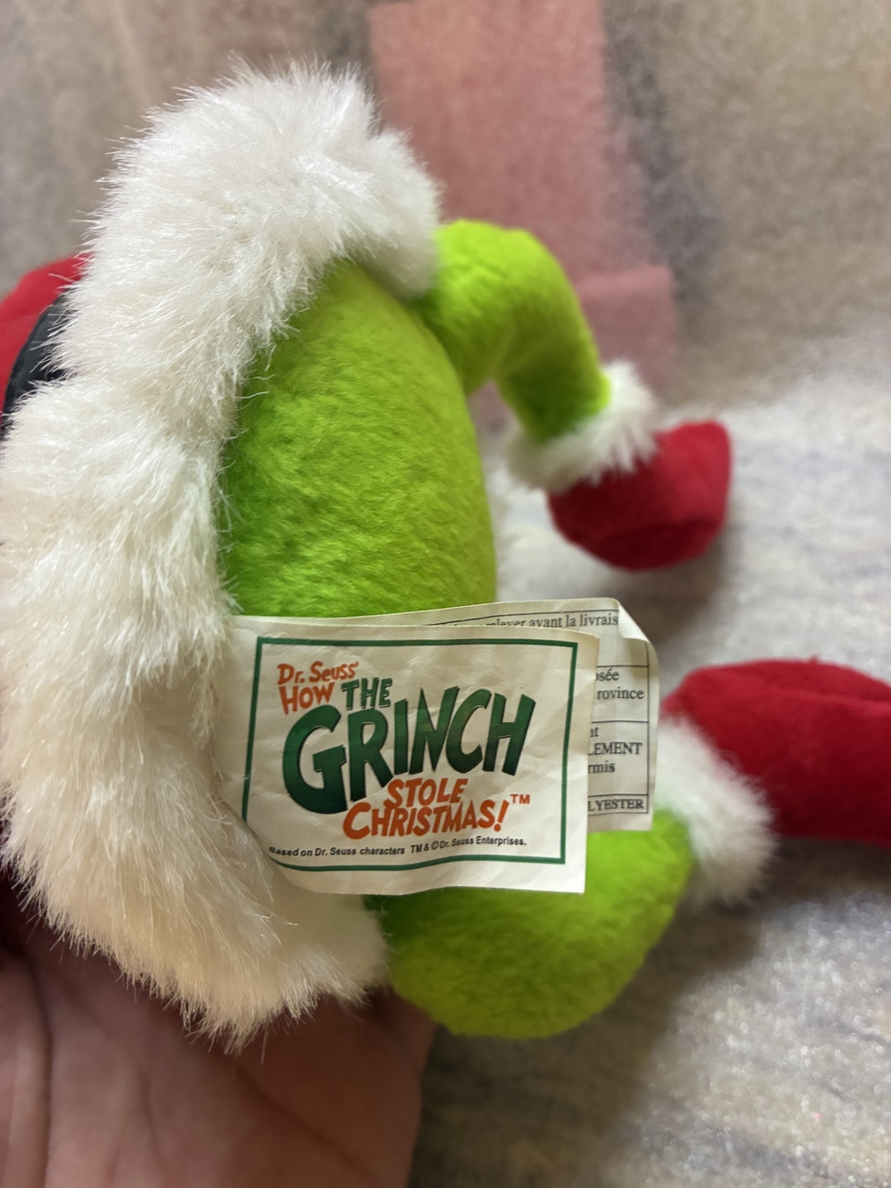 Dr. Seuss Green Grinch Plush in Red Santa Suit - Picture 2 of 2